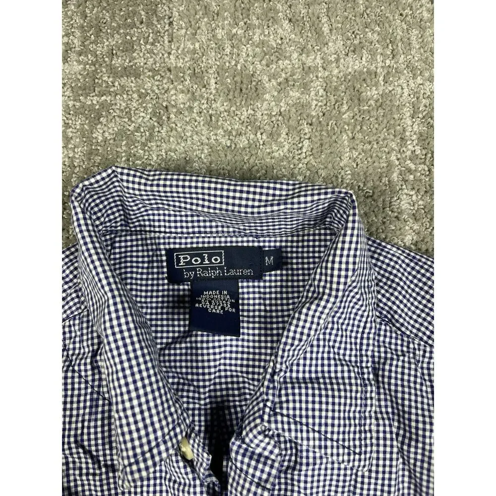 Vintage Polo Ralph Lauren Short Sleeve Button Down Shirt Size M